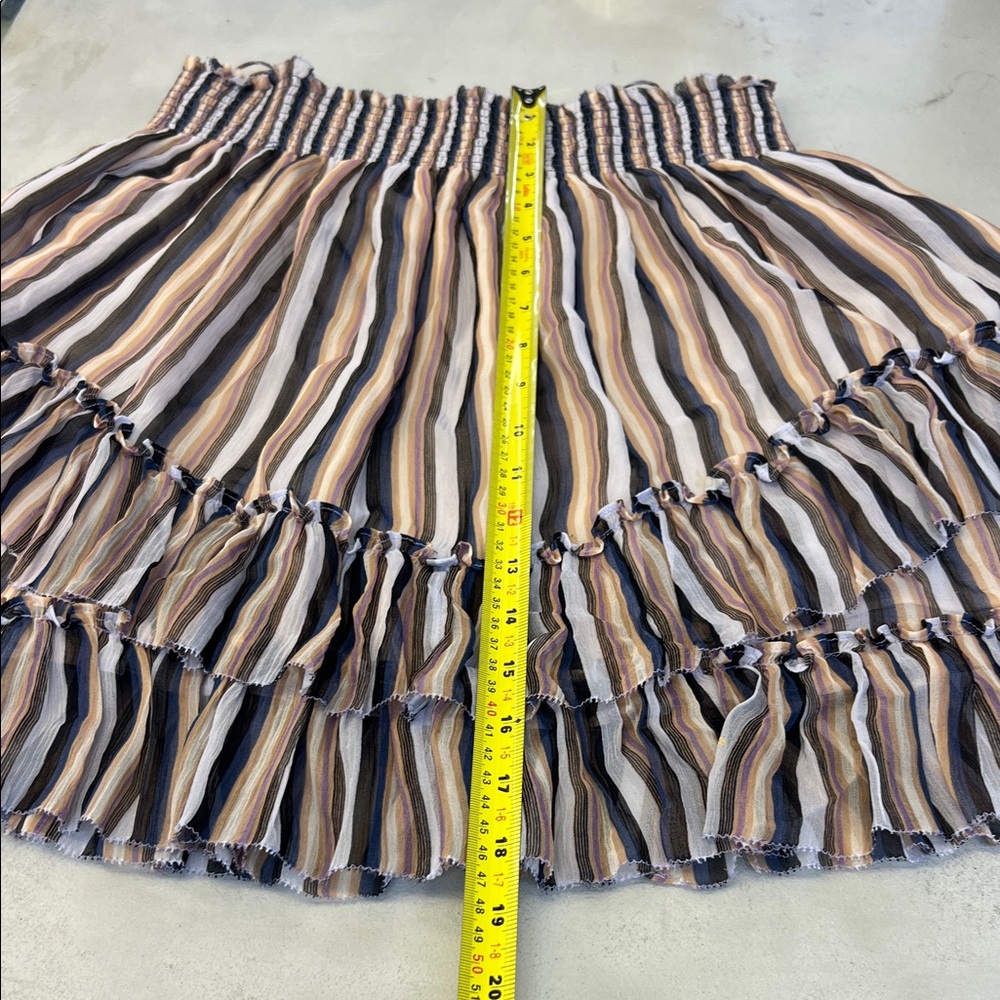 Derek Lam Striped Silk Ruffle Skirt - Picture 6 of 6